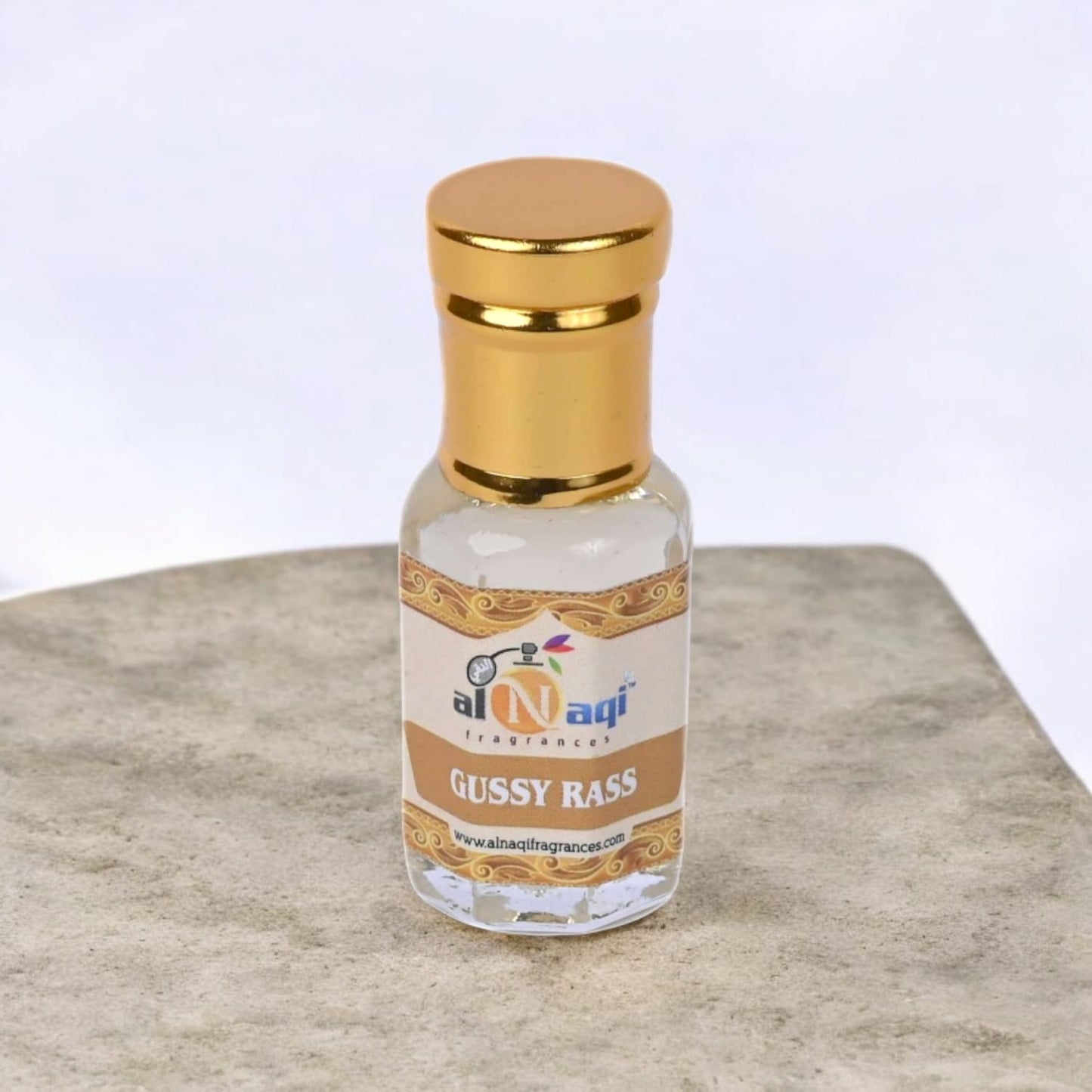 Detailed shot of Alnaqi Madeena Attar emphasizing its premium quality.