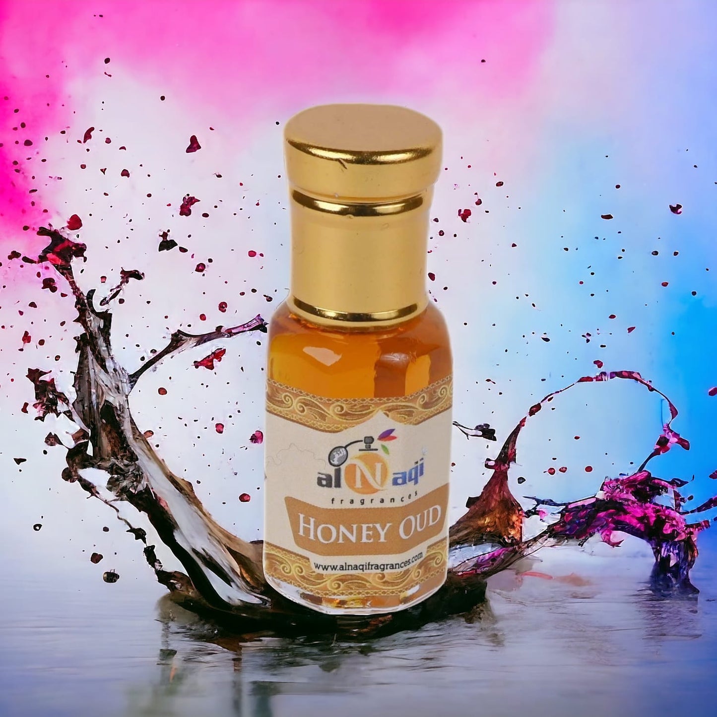 Elegant fragrance bottle on a velvet background