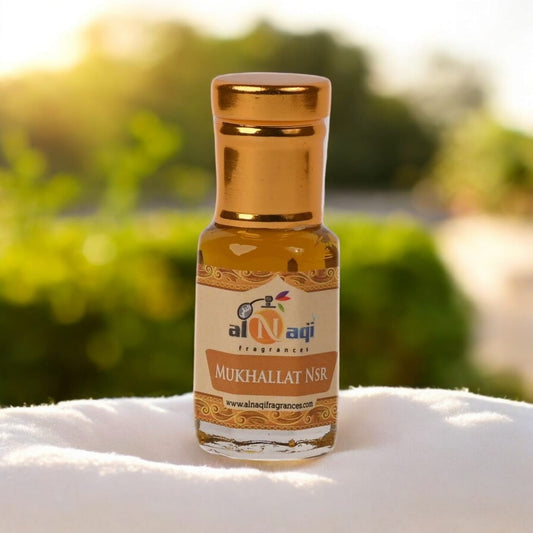 Elegant attar bottle with rich amber hues