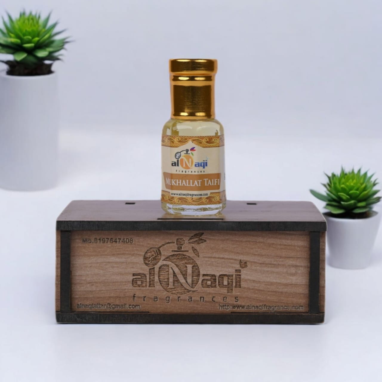 Close-up of the attar's rich, amber-hued essence