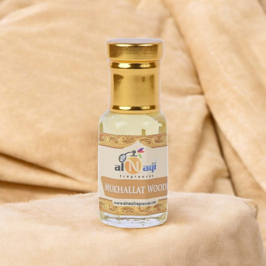 Close-up view of rich, dark amber attar