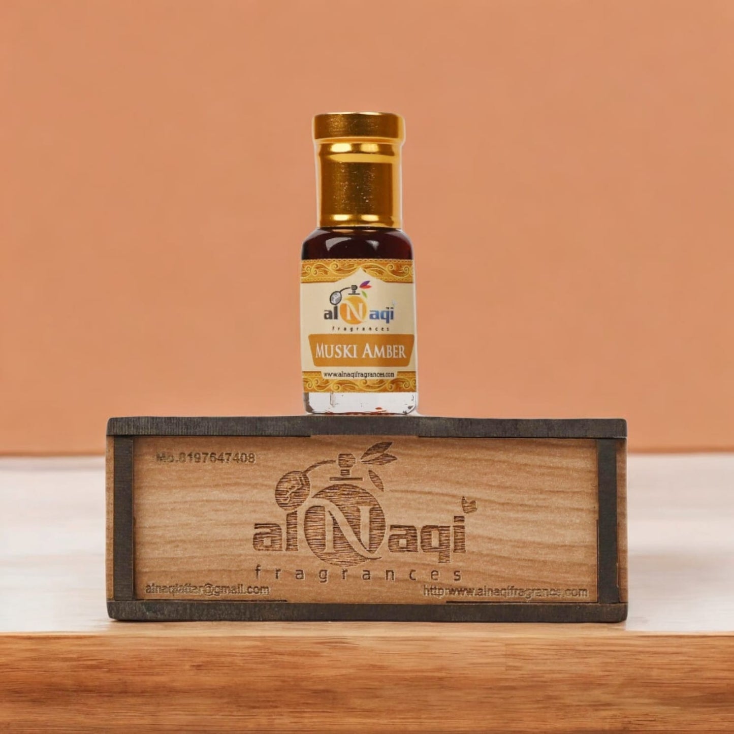 Sophisticated perfume bottle reflecting deep, rich hues