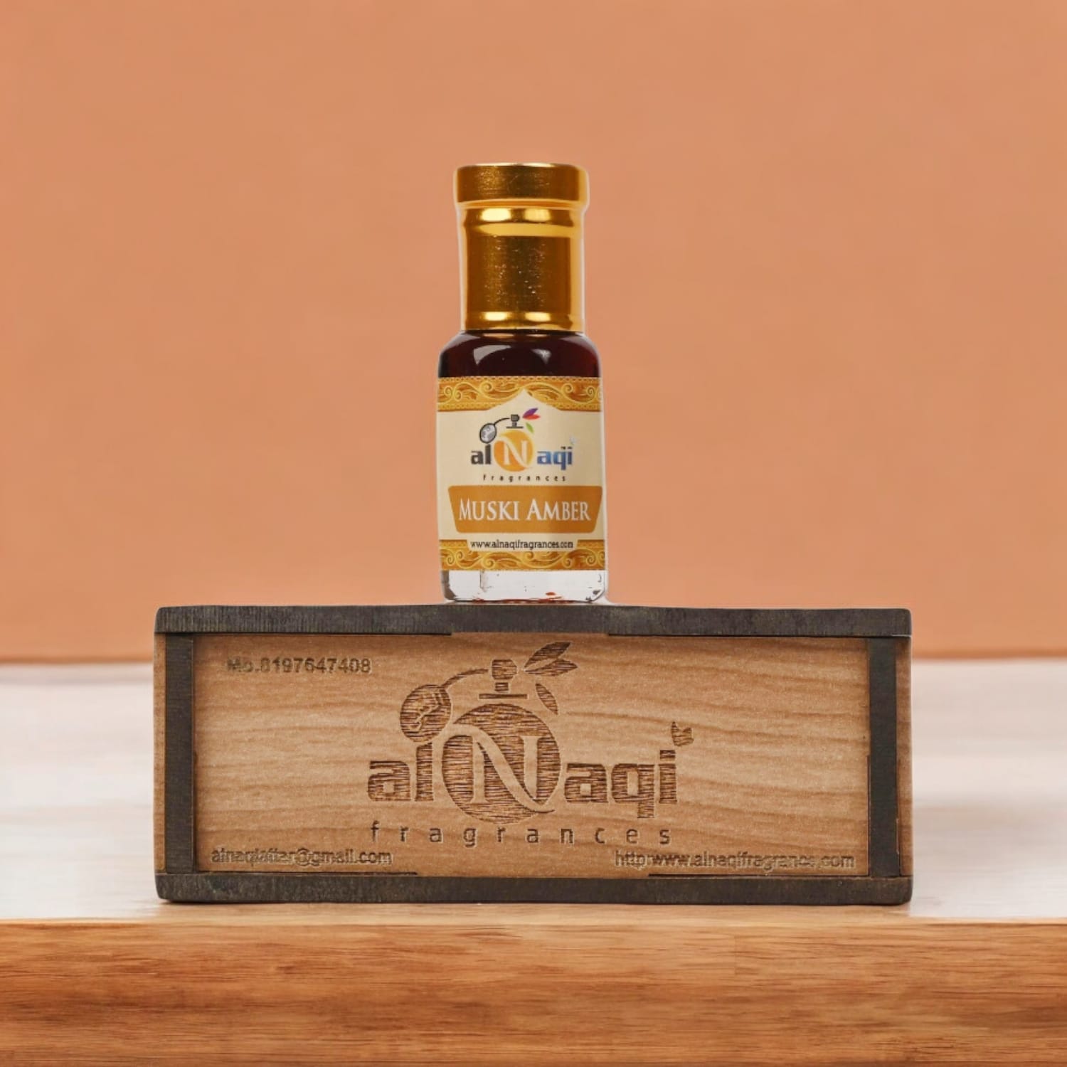 Sophisticated perfume bottle reflecting deep, rich hues