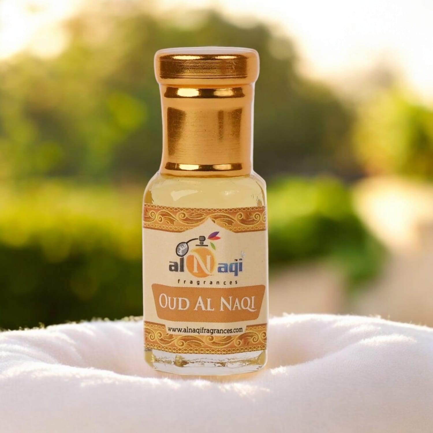 Unisex scent bottle displayed with luxurious packaging