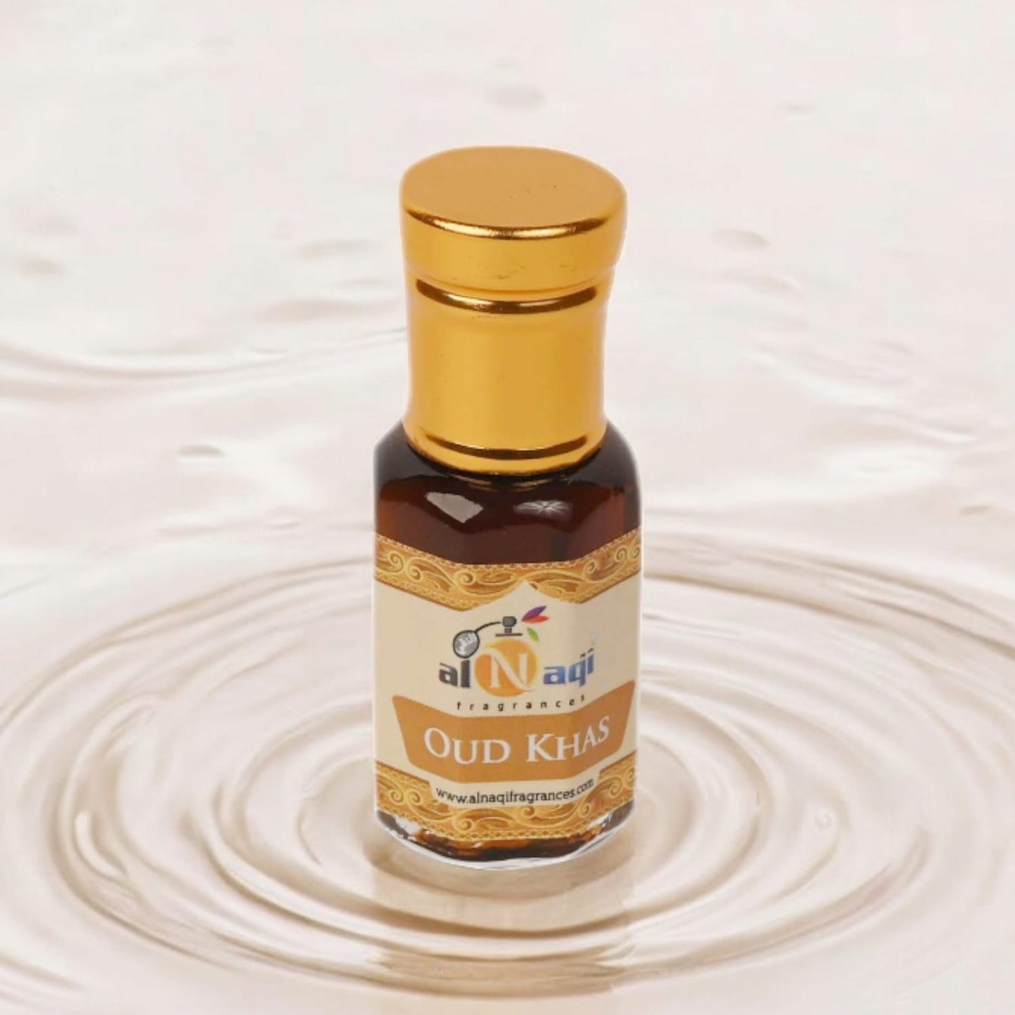 Elegant glass bottle of a high-end fragrance