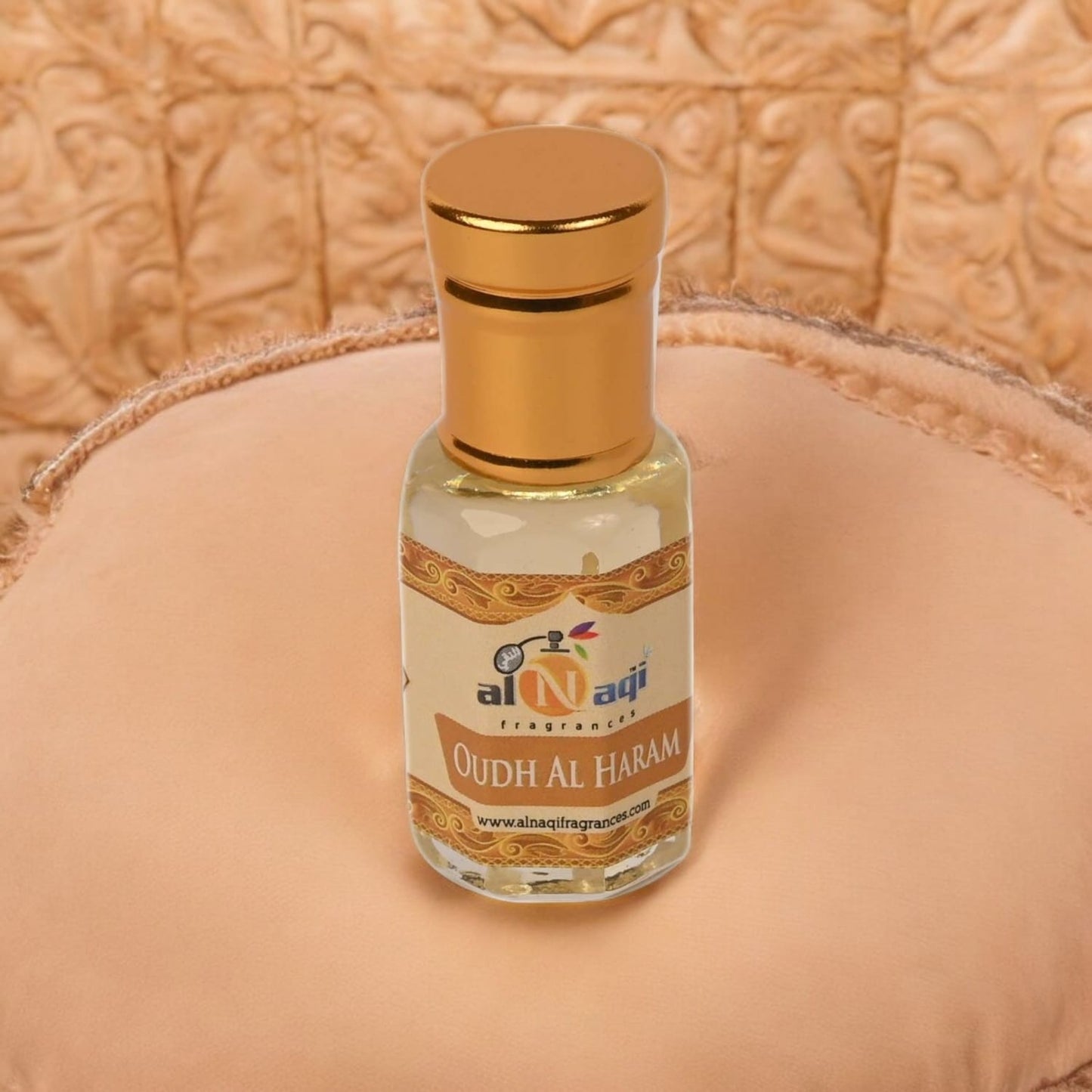 Sophisticated perfume packaging with a deep, warm hue