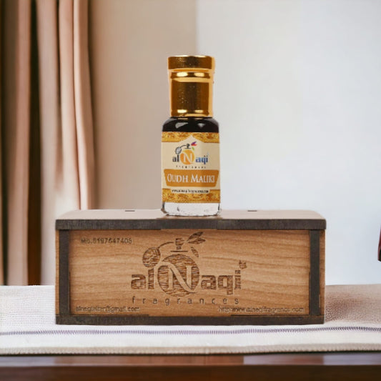 Elegant glass bottle of luxurious Arabian fragrance.