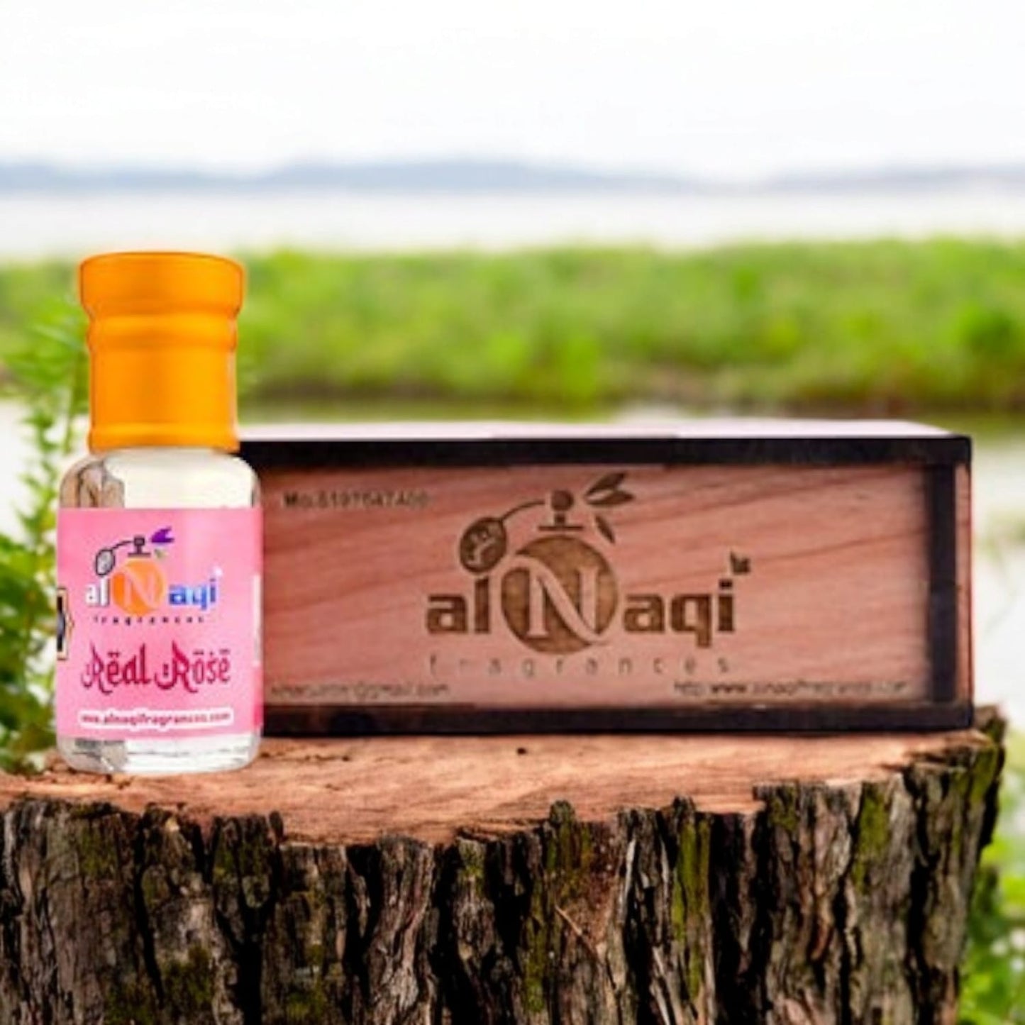 Luxurious rose-scented attar displayed elegantly