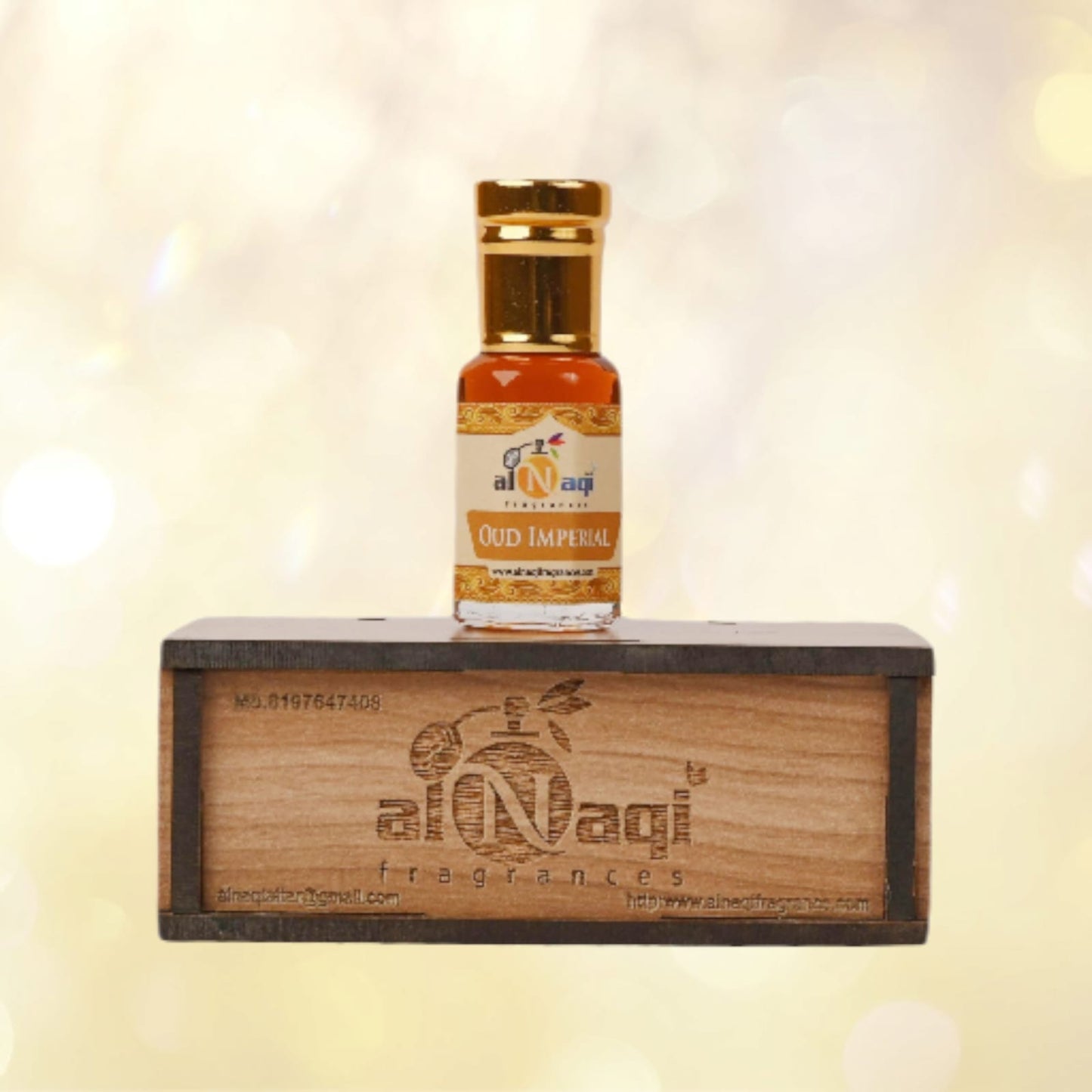 Elegant perfume bottle with deep amber liquid