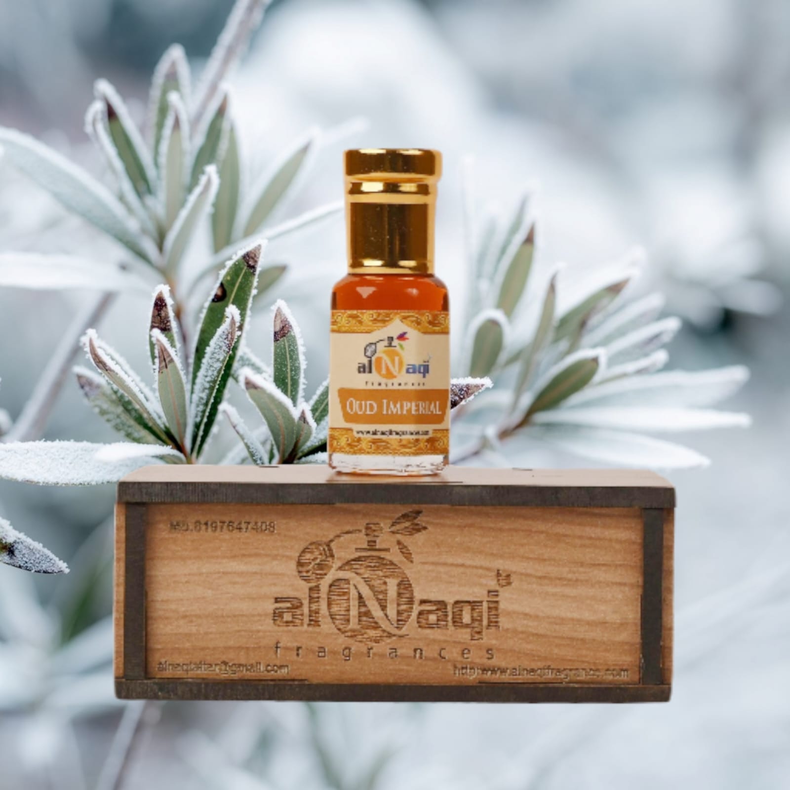 Detailed view of warm amber and musk in a refined attar