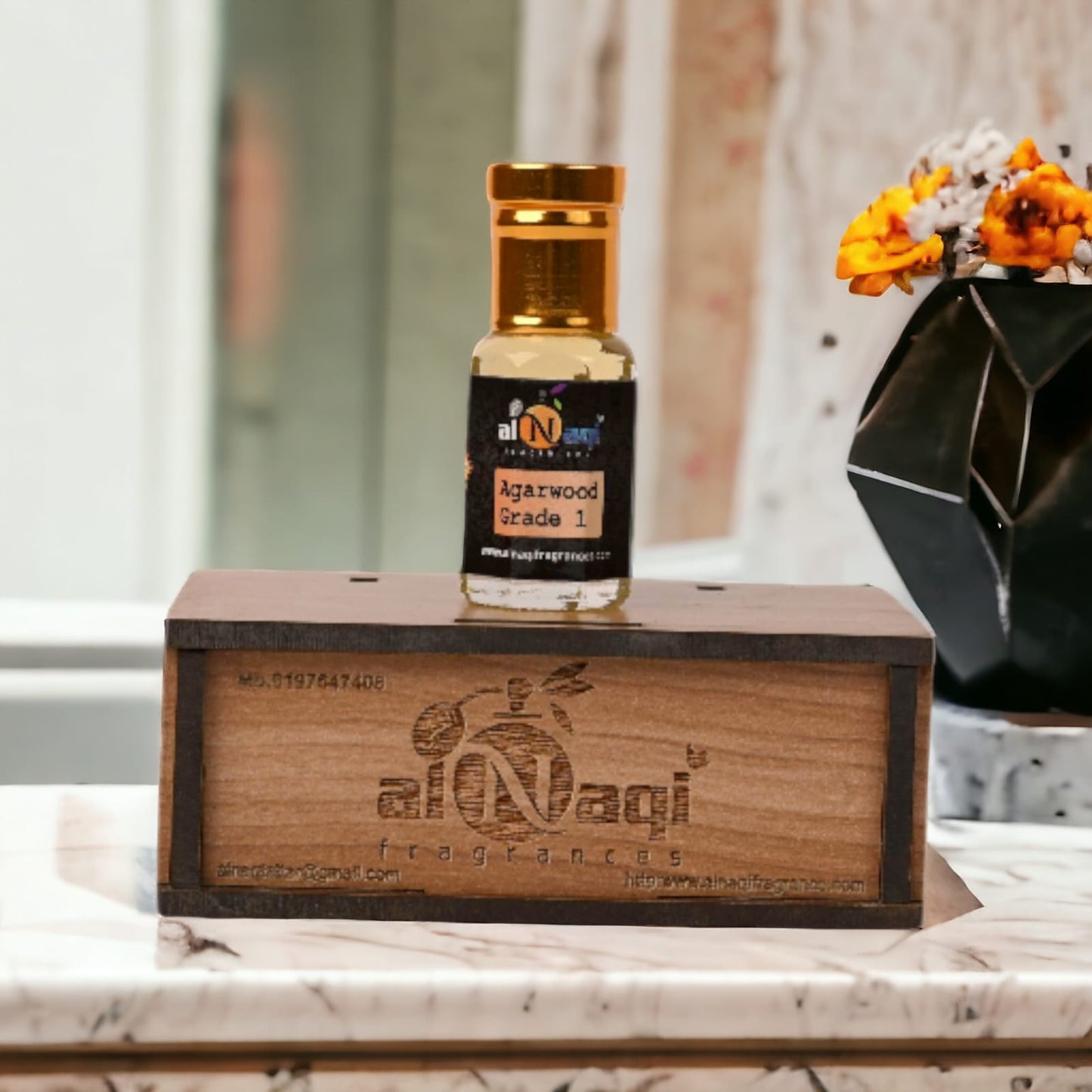 Premium perfume oil in a beautifully crafted glass bottle