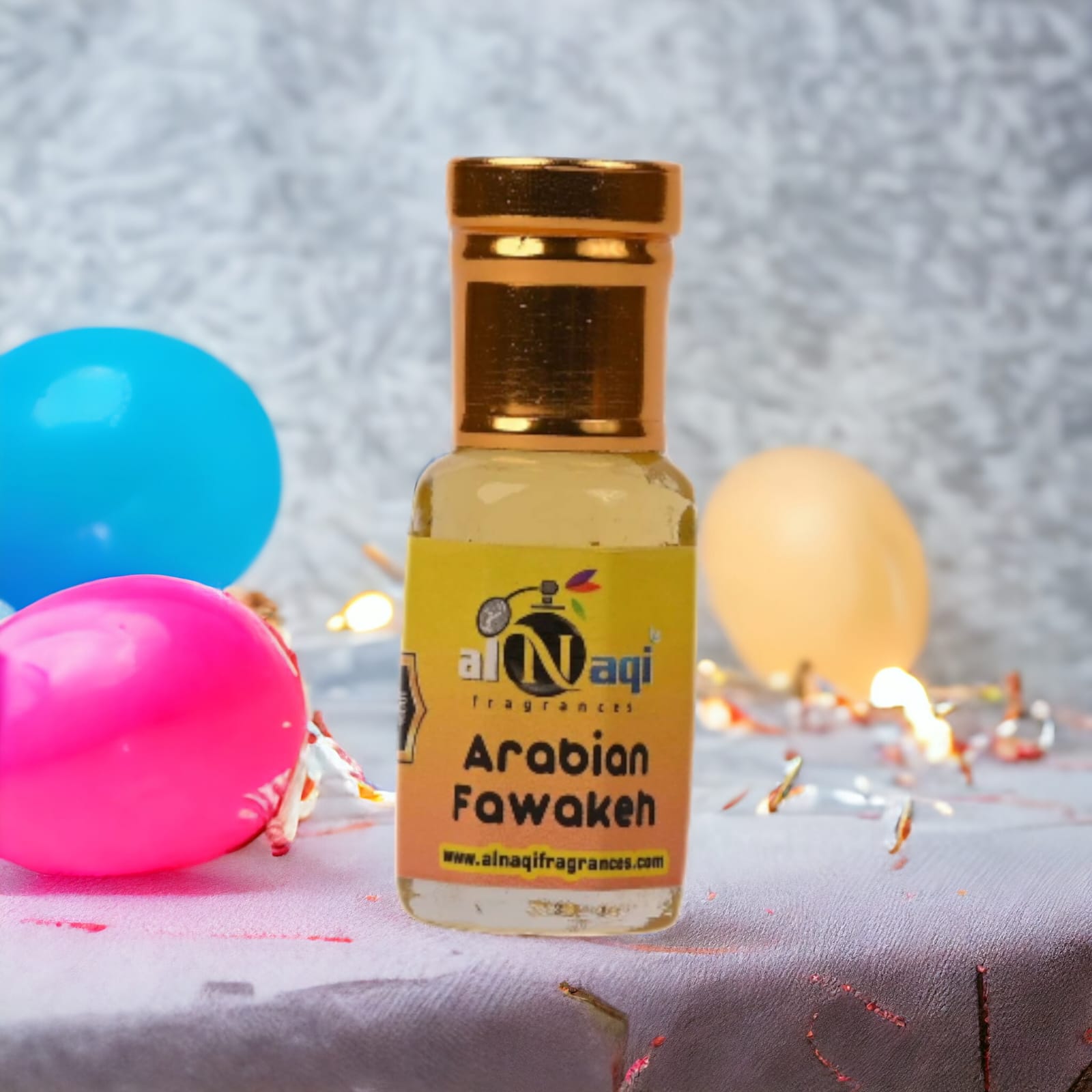 Hand applying Arabian Fawakeh Attar to pulse points