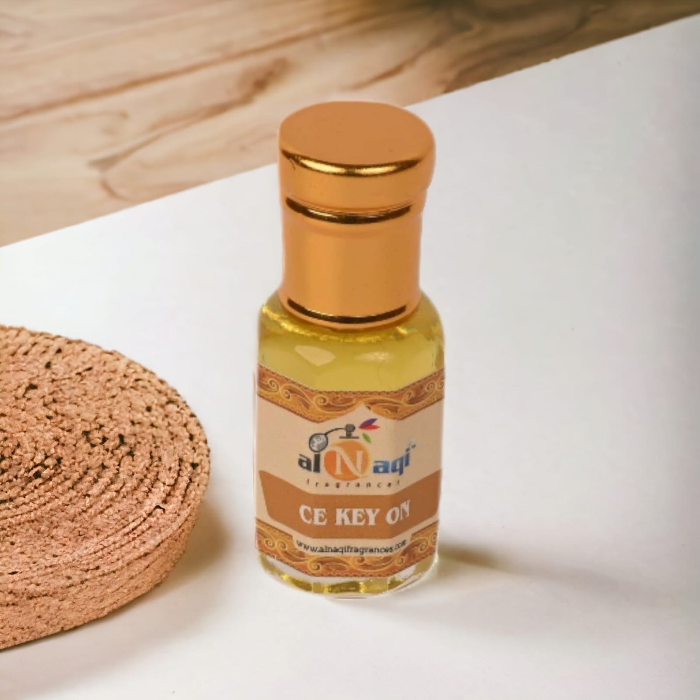 Scent bottle with citrus fruits and cinnamon sticks