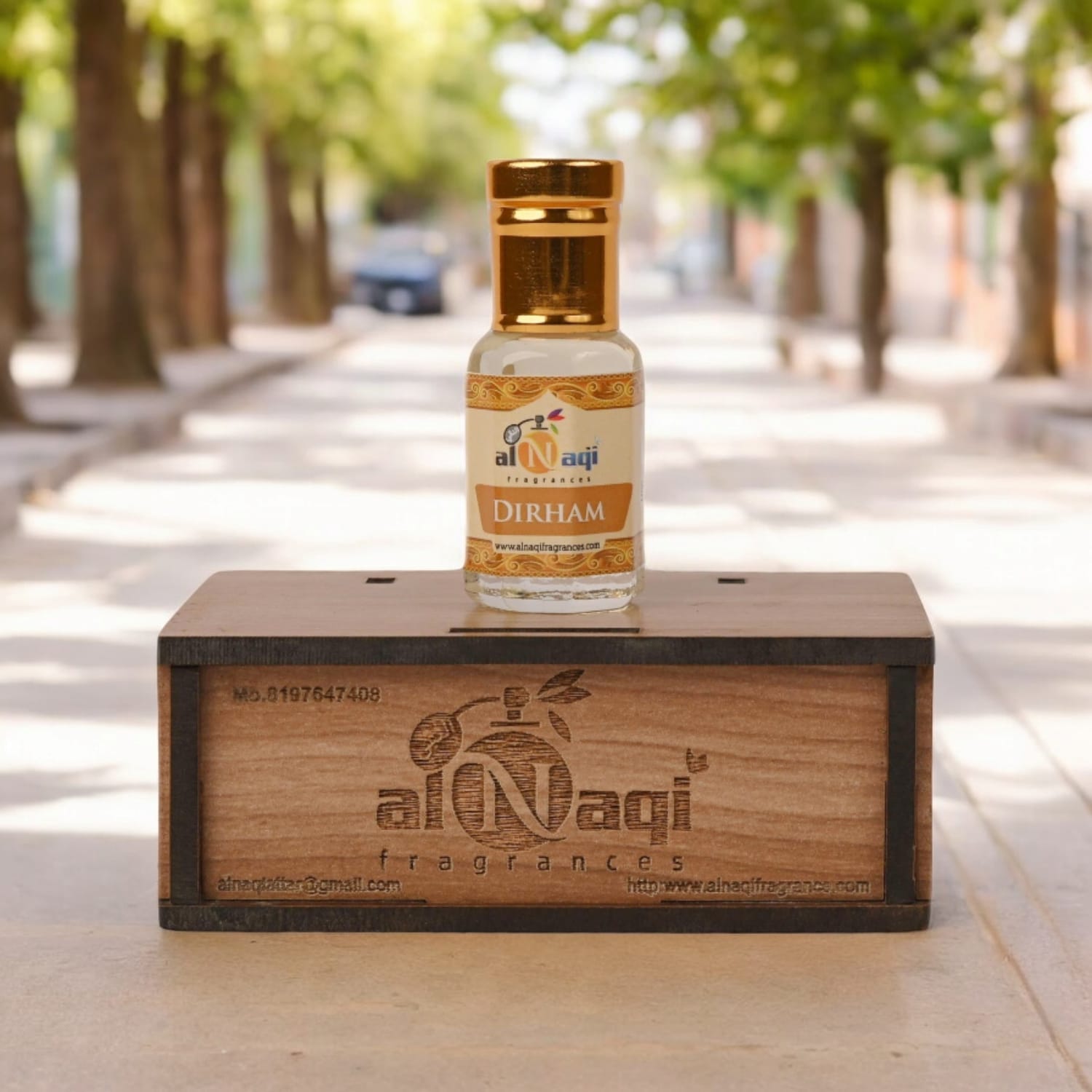 Alnaqi Dirham Attar in Stylish Glass Bottle