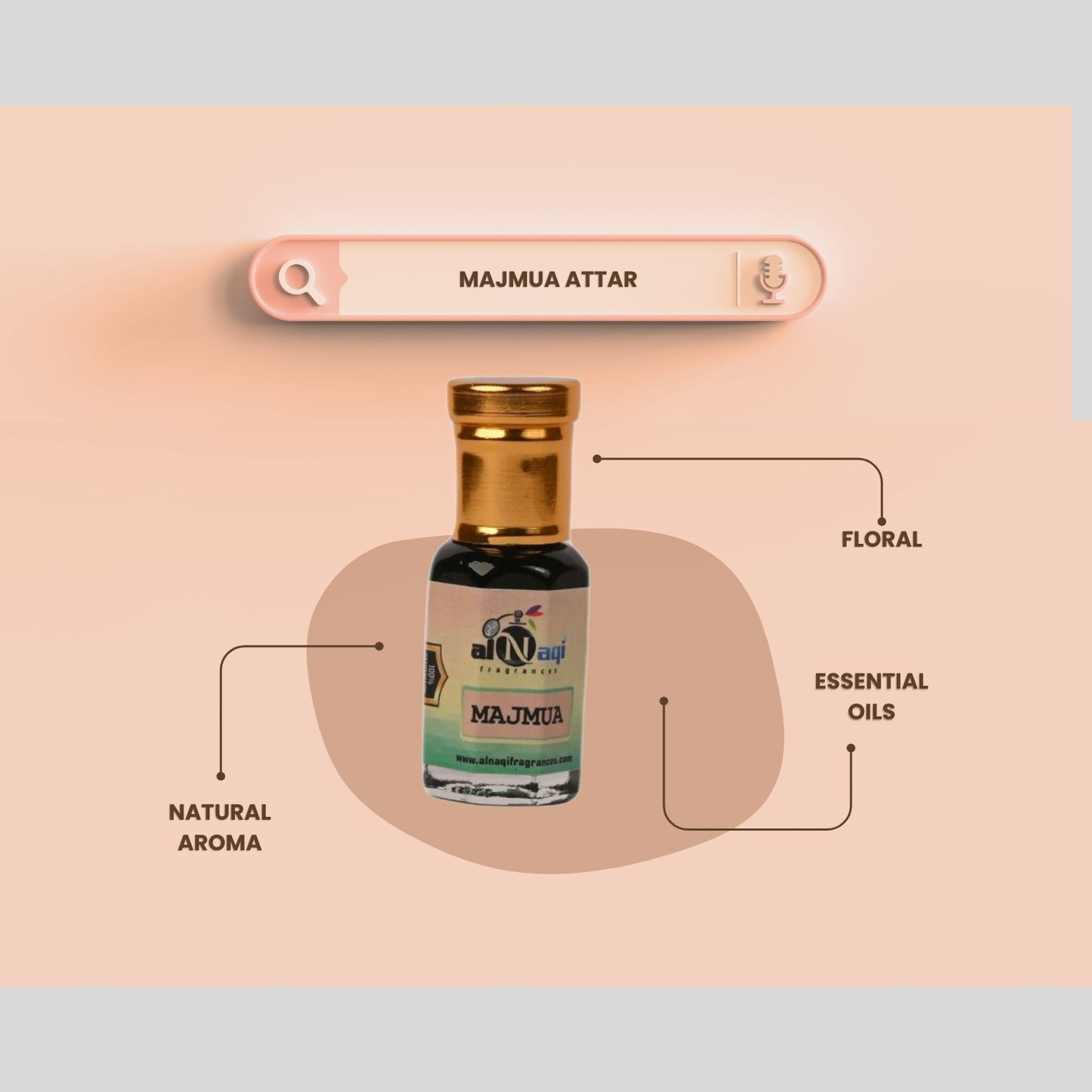 Close-up of rich aromatic ingredients used in a fine attar