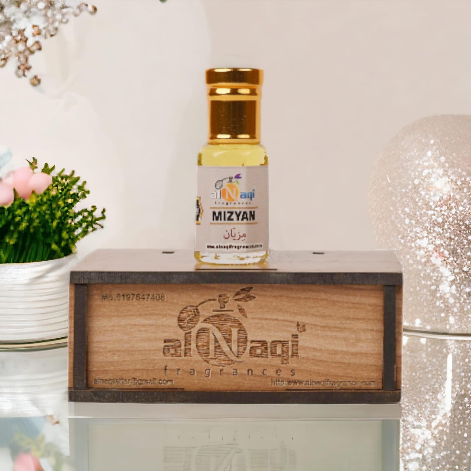 Sophisticated fragrance in a chic glass vial