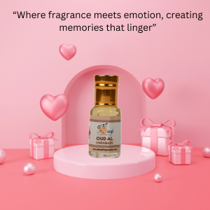 Luxurious perfume bottle with rich amber liquid