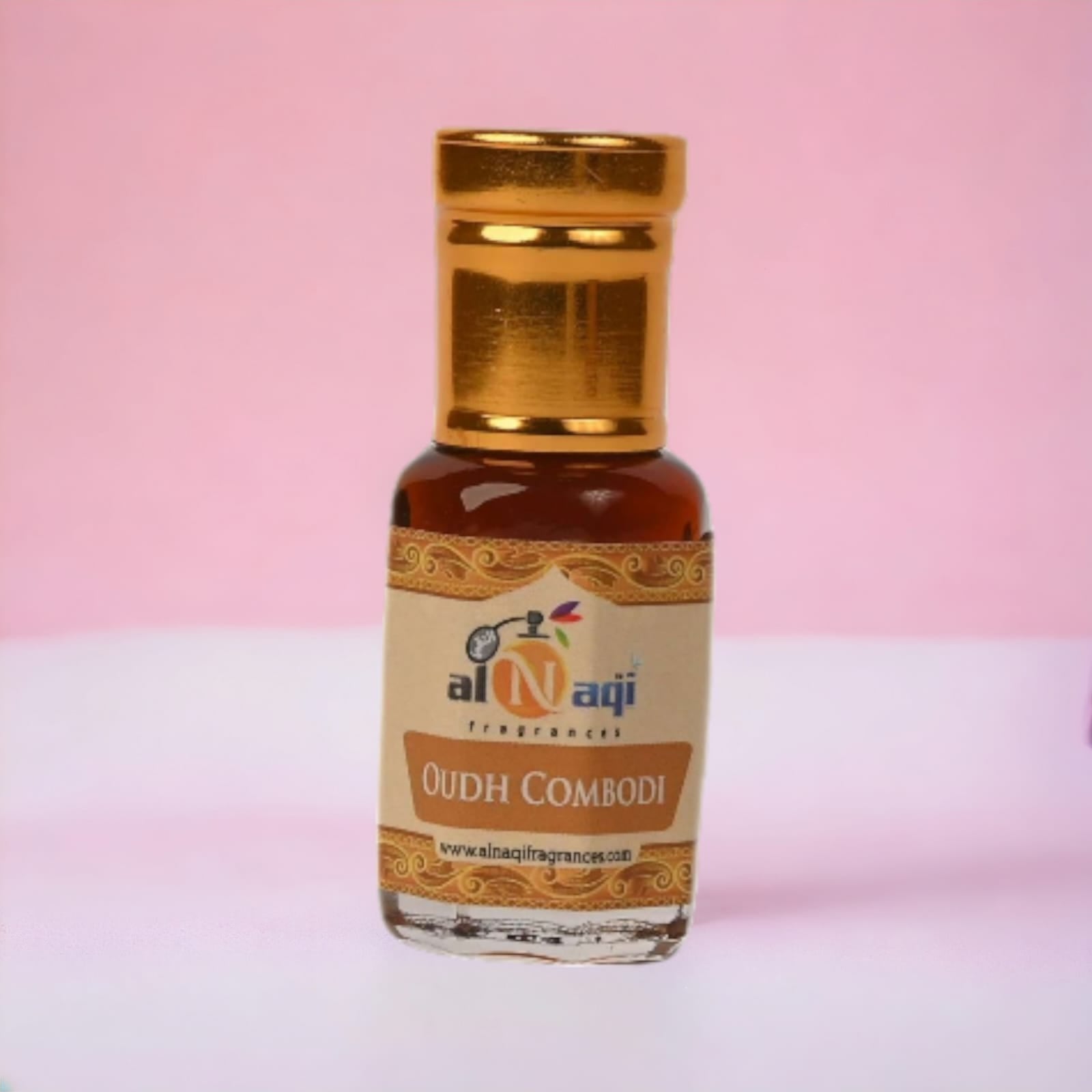 Elegant glass bottle with rich oud fragrance