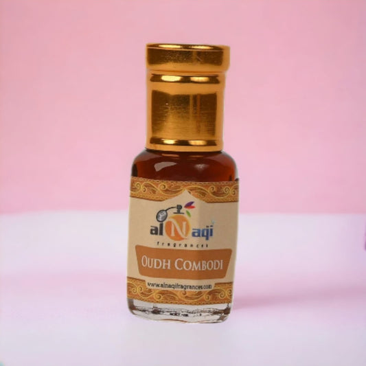 Elegant glass bottle with rich oud fragrance
