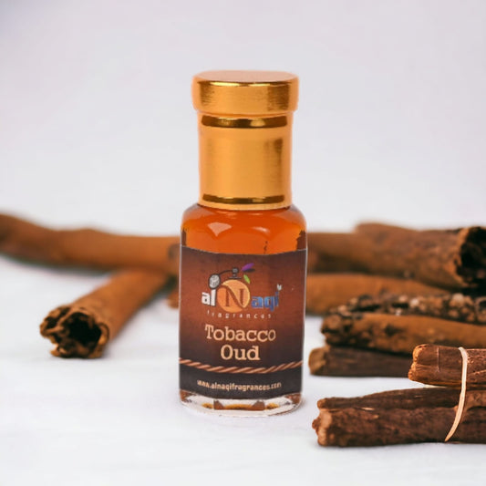 Elegant perfume bottle with rich, dark liquid