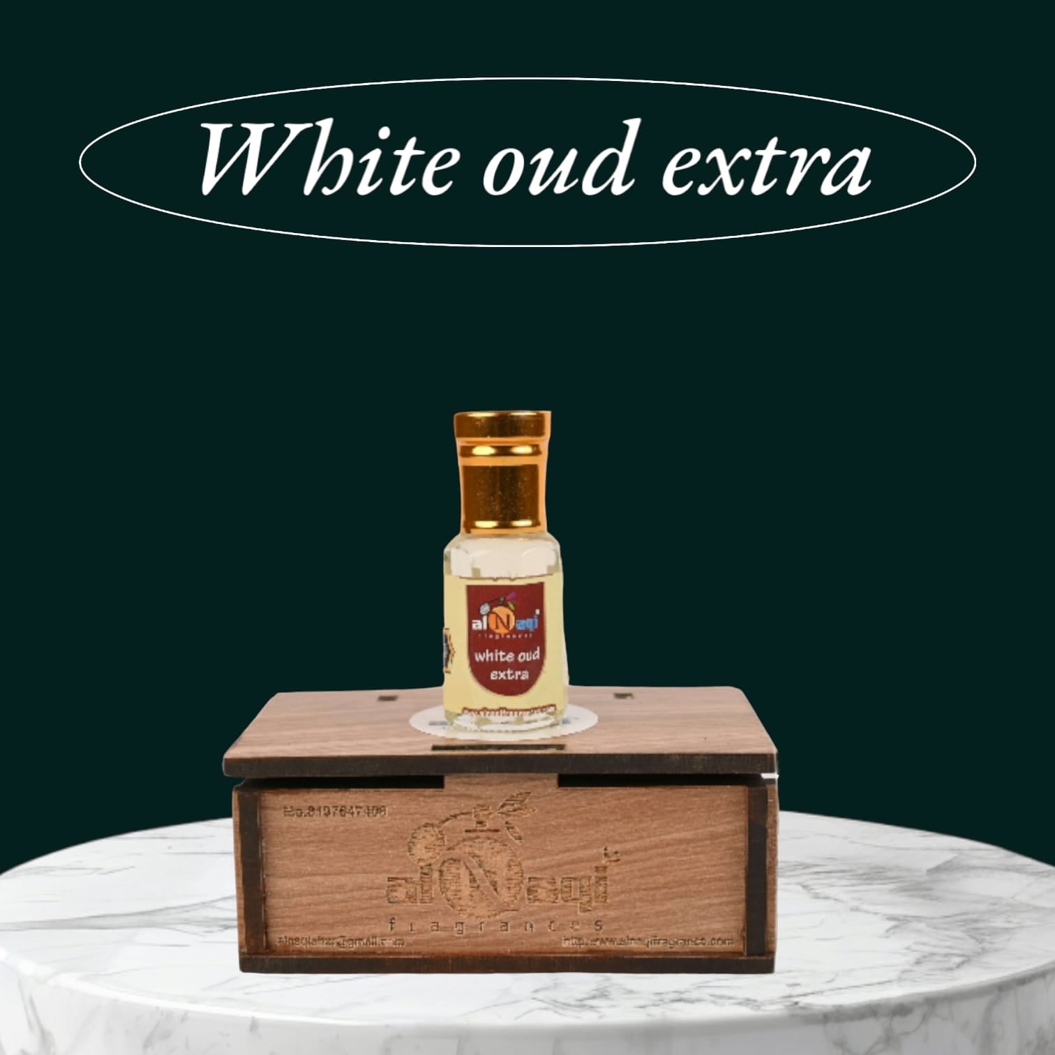 Rich and exotic fragrance displayed in an exquisite glass container