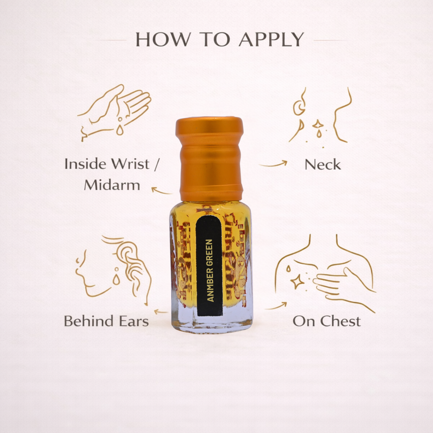 Green fragrance attar bottle