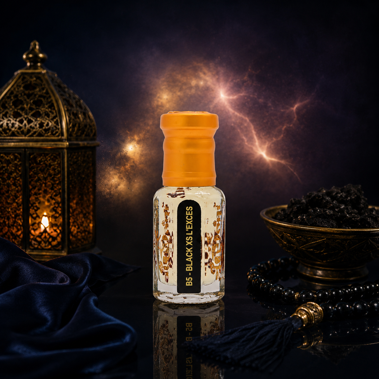 alNaqi Black Xss L'Exces Attar - Fresh Lemon Perfume