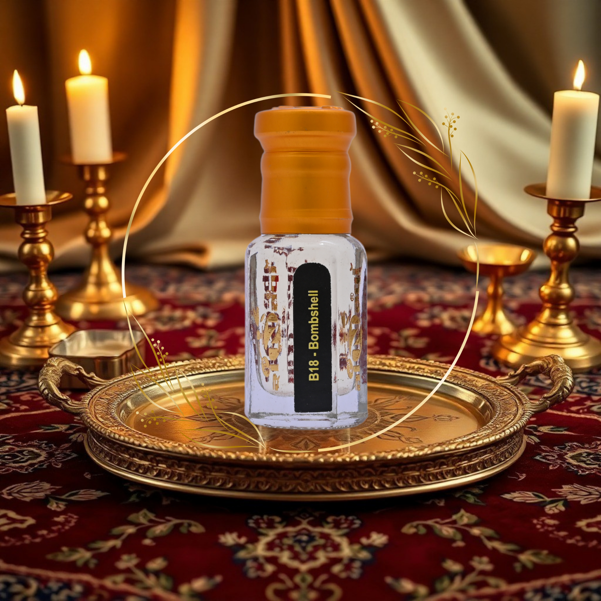 Elegant fragrance bottle with a luxurious floral and fruity essence