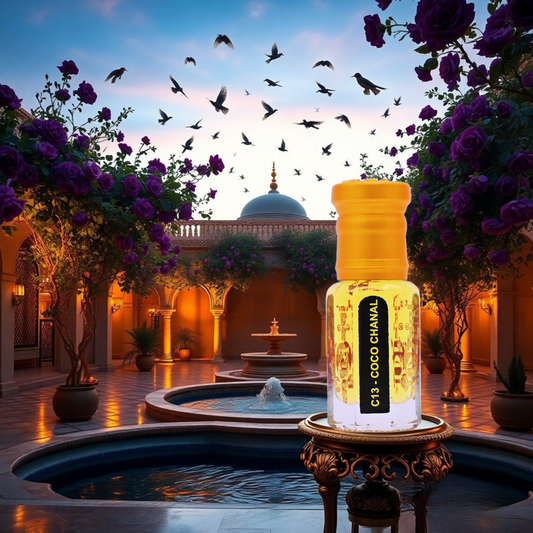A beautifully crafted perfume bottle with a luxurious golden hue, radiating elegance and sophistication.