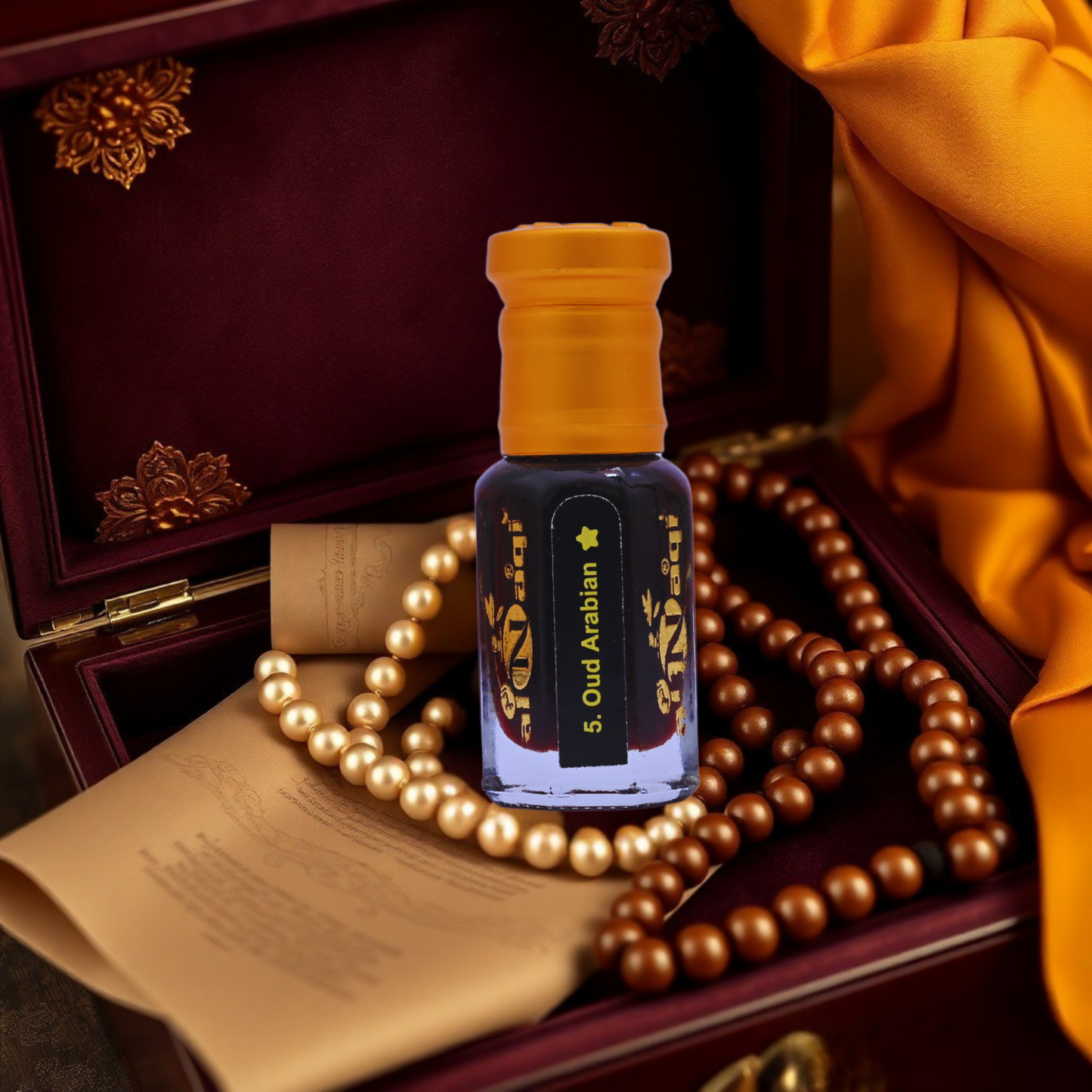 Elegant and long-lasting oriental fragrance in a premium glass bottle