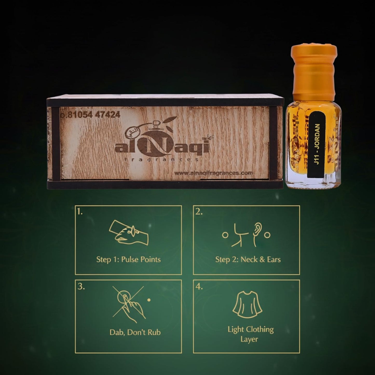 alNaqi jordan attar luxury perfume oil long lasting jordan fragrance bottle