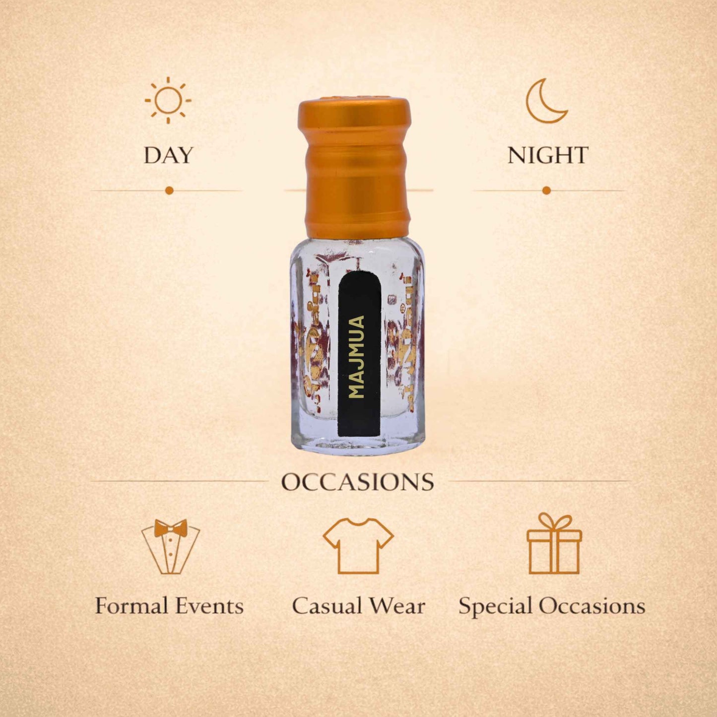 A beautifully crafted fragrance bottle displayed with flowers and woods