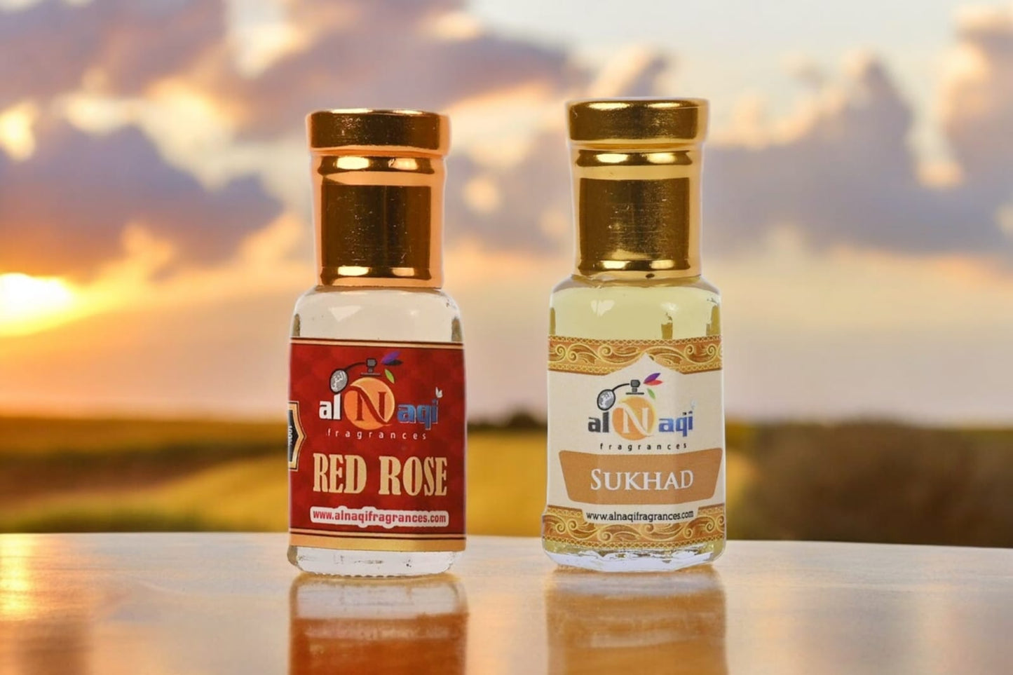 Special Alnaqi Attar Combo of 2 (6ml each)| RedRose Attar , Sukhad Attar | Gift Pack |
