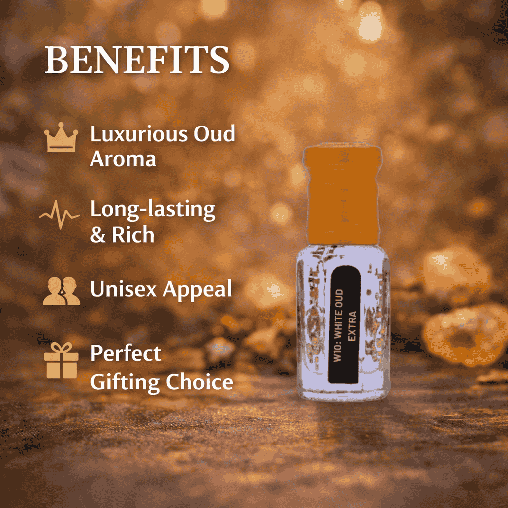 White oud oil with warm woody and smooth fragrance