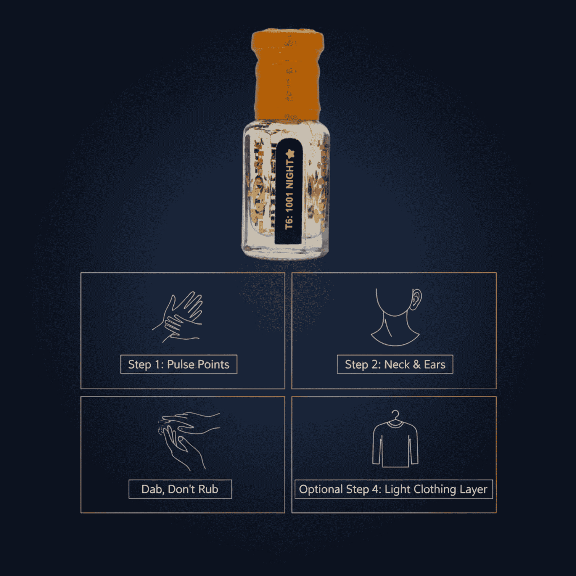 Richly designed perfume with an exotic scent
