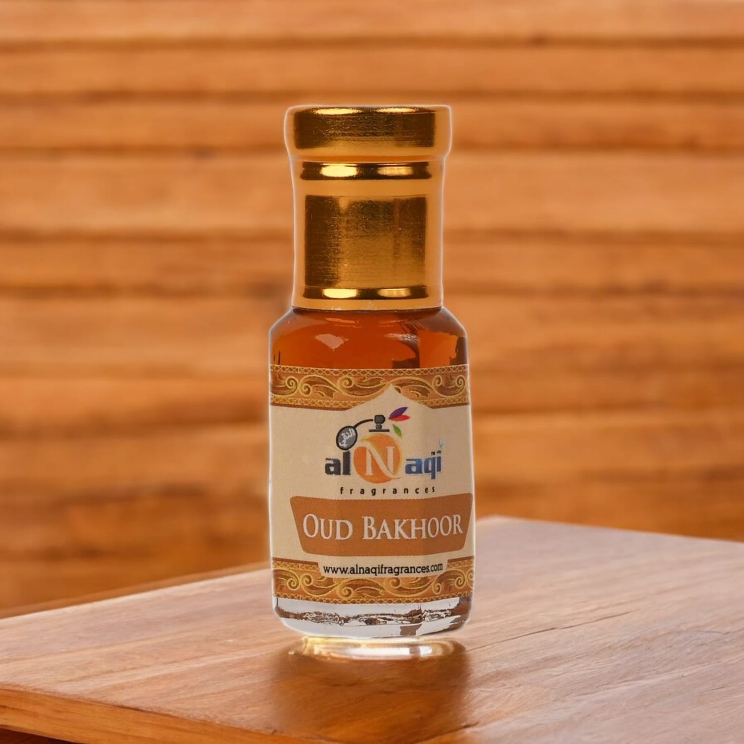 Premium perfume bottle with a long-lasting scent of amber and musk.