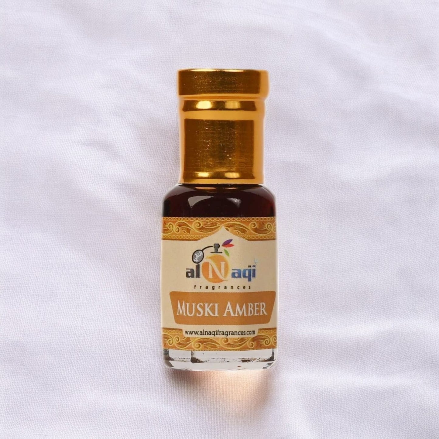 Unisex scent bottle displayed with a luxurious backdrop