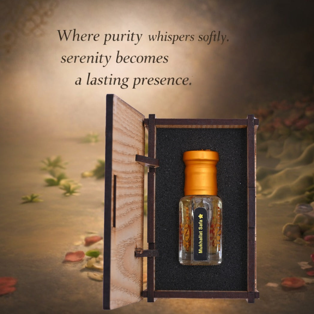 Mukhallath Safa rich woody and floral perfume oil