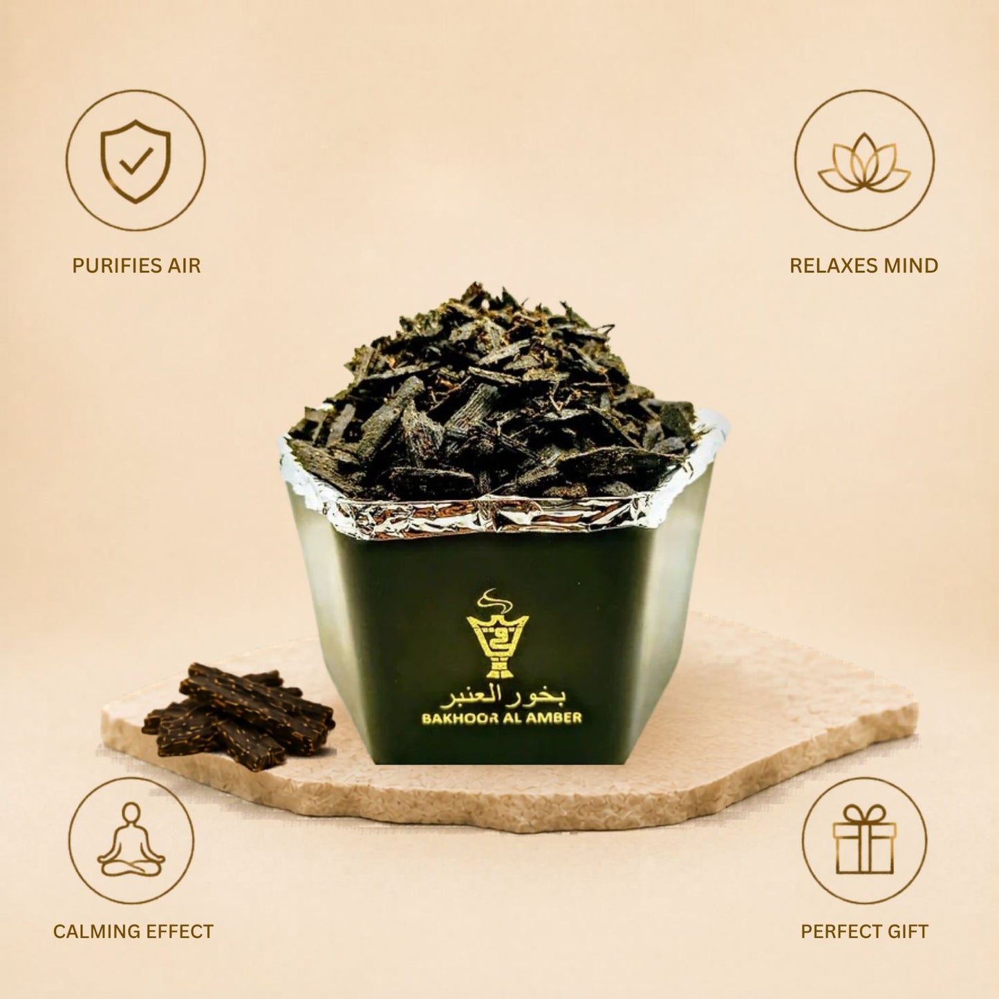 Luxury Bakhoor Al Amber Arabic incense for spiritual ambiance