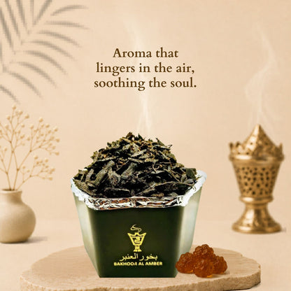 Rich amber scented bakhoor incense with long lasting fragrance
