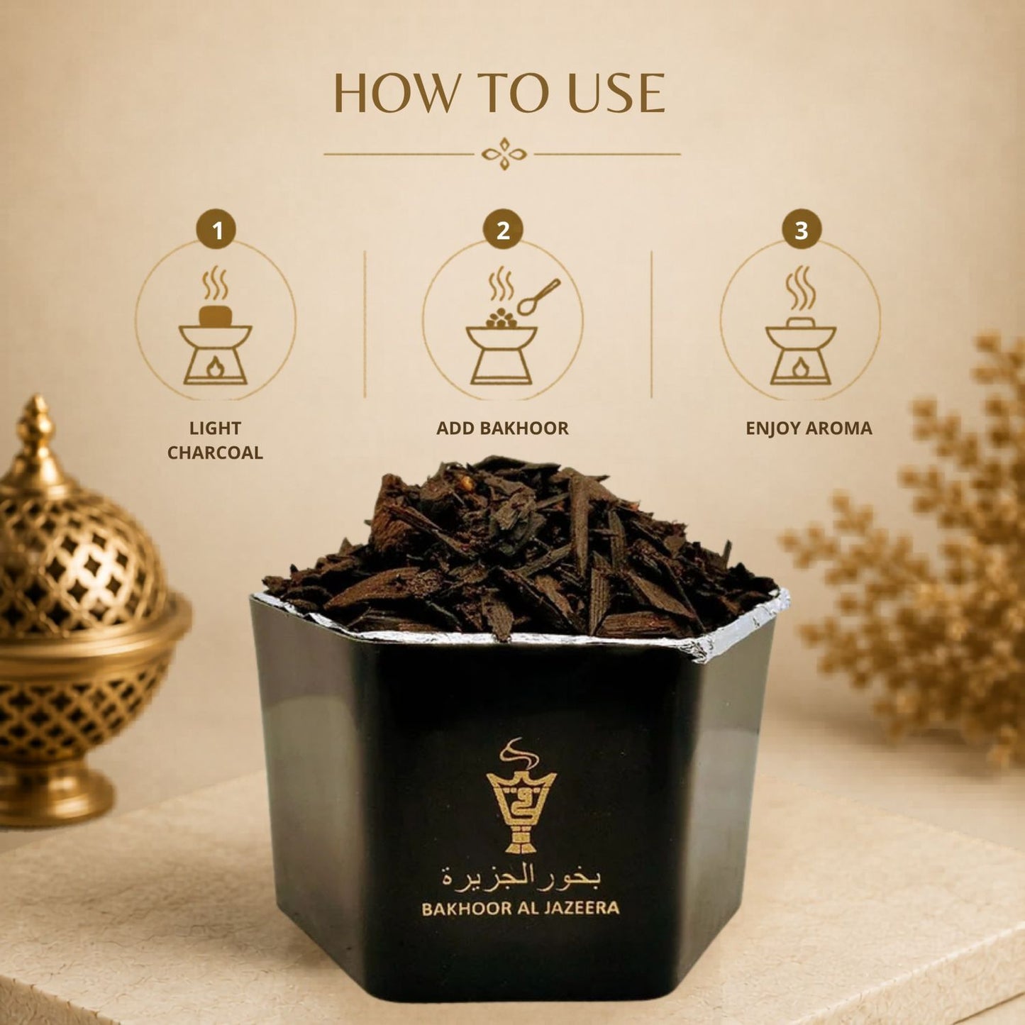 Premium Bhakoor Al Jazeera bakhoor blend 50 grams fragrance