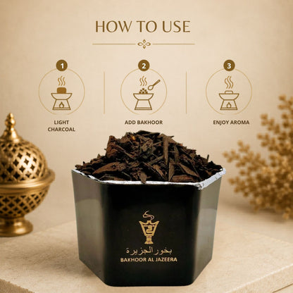 Premium Bhakoor Al Jazeera bakhoor blend 50 grams fragrance