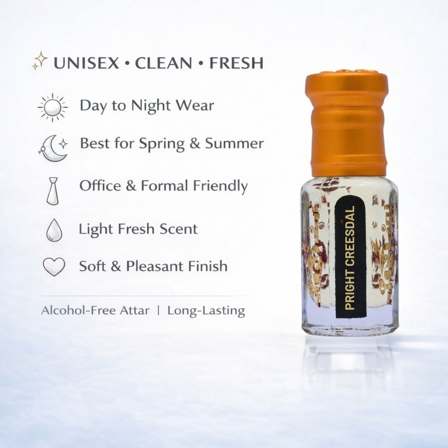 Perfume oil bottle alongside other premium fragrance options