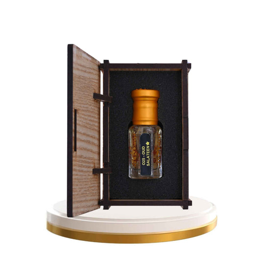 Amber and oud attar perfume with rich oriental aroma