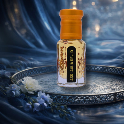 premium oil based Armani Aqua De Jio Attar with citrus aqua scent and elegant packaging