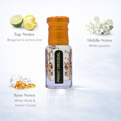 Top view of attar bottle with ornate cap and rich detailing