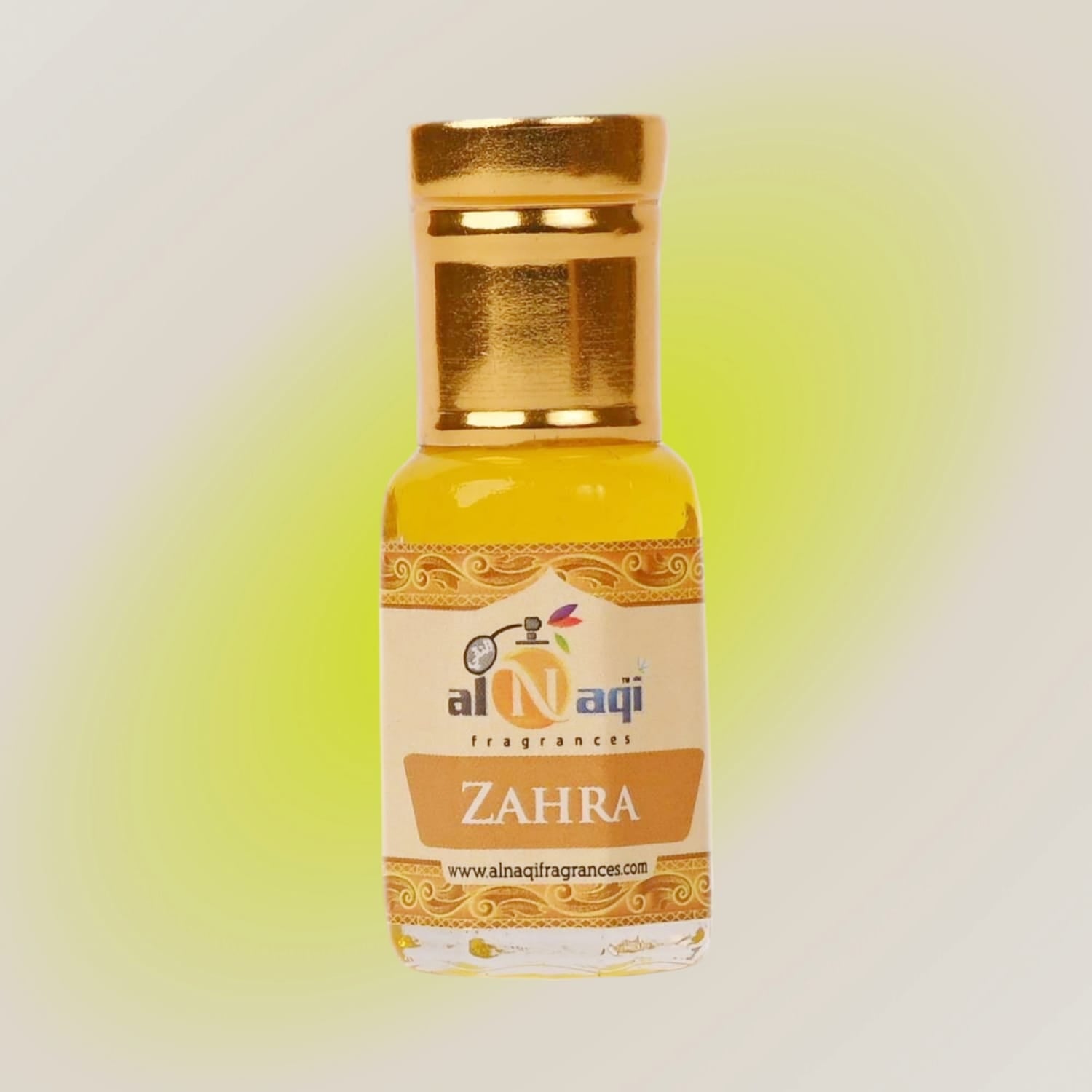 Artistic presentation of Zahra Essence highlighting its sophisticated appearance.
