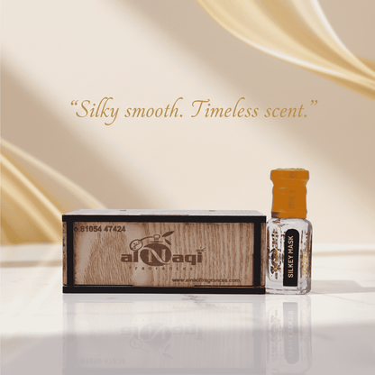 Artistic display of White Musk and Sandalwood elements
