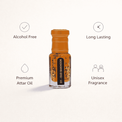 High-quality attar and oud blend, traditional Arabian fragrance