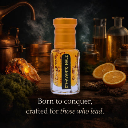 High-end unisex attar displayed on a marble surface